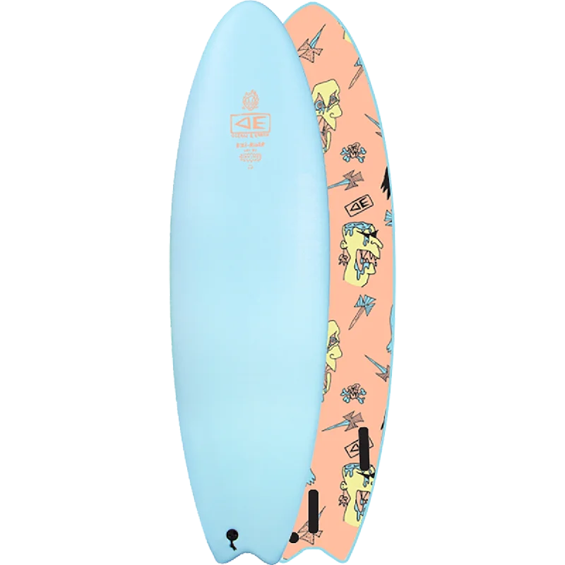 Ocean and Earth Soft Top Surfboard Ezi-Rider Brains 7'0" Blue