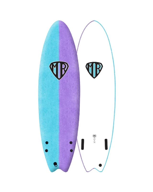 Ocean and Earth Soft Top Surfboard Ezi-Rider Mr. Twin 6'6" Spray Violet