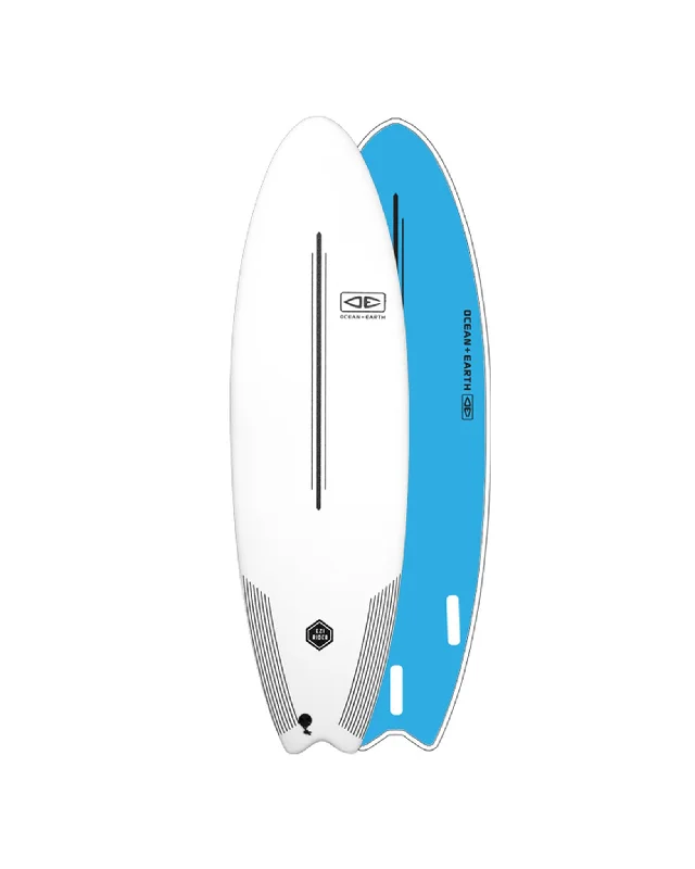 Ocean and Earth Soft Top Surfboard Ezi-Rider 6'0" White