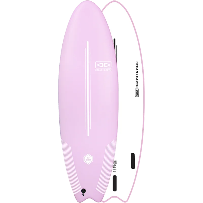 Ocean and Earth Soft Top Surfboard Ezi-Rider 6'0" Pastel Pink