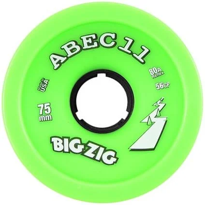 ABEC 11 Wheels Reflex BigZig 75mm 80a Green Skate Board Wheels 4 Pack