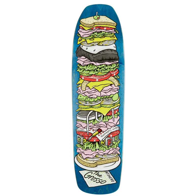 Anti Hero Skateboards Grosso Dagwood Roast Beef Blue Skateboard Deck - 9.25 Double Drilled