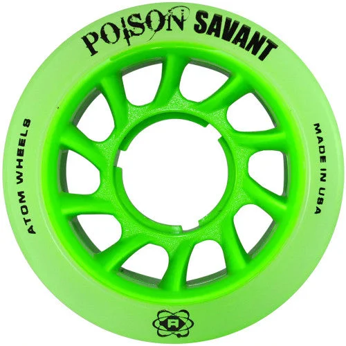 ATOM POISON SAVANT GREEN 84a DERBY SKATE WHEELS 59mm x 38mm - SET Of 4