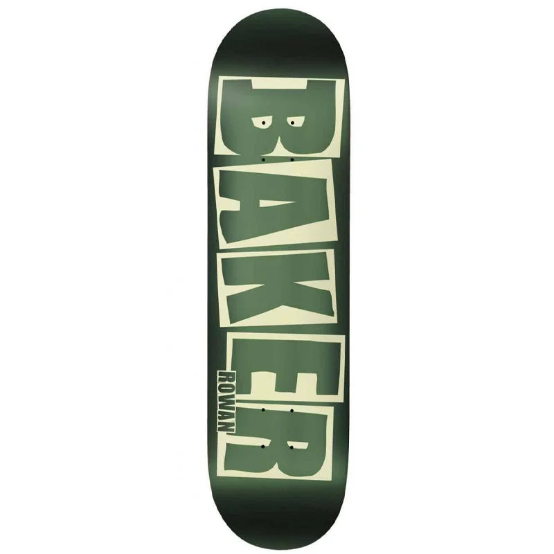 Baker Skateboards Rowan Zorilla Brand Logo Green Foil Skateboard Deck - 8.00"