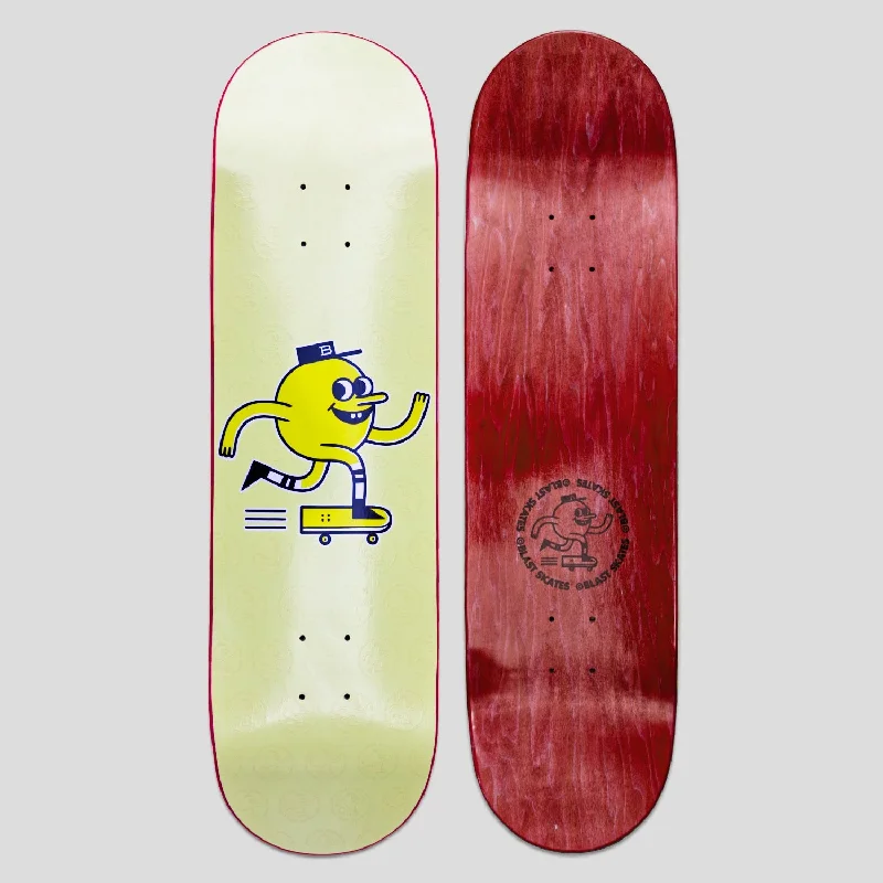 Blast Skates Mascot Pastel Deboss Mascot Logo Skateboard Deck - 8.25