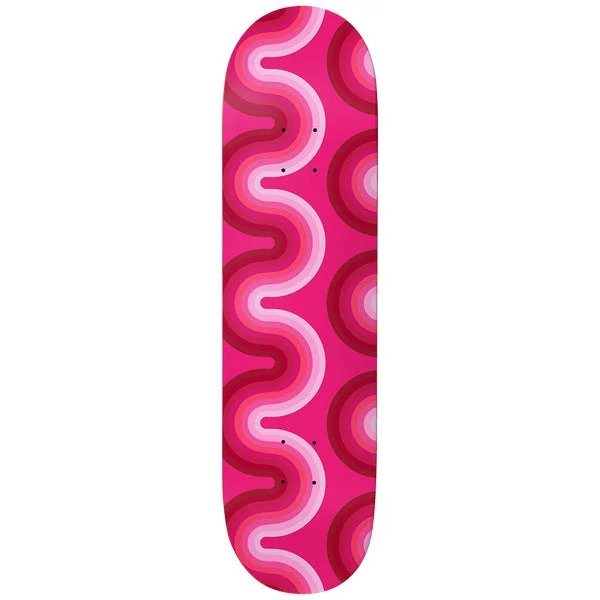 Call Me 917 Wavy Pink Slick Skateboard Deck - 8.38