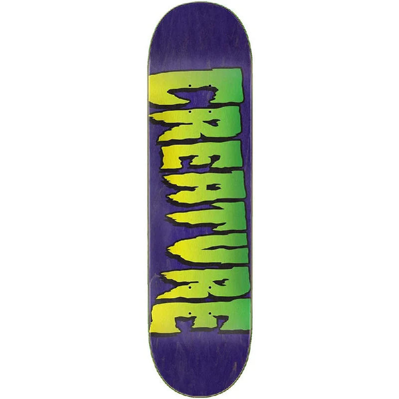 Creature Stump Logo Purple Skateboard Deck - 8.25