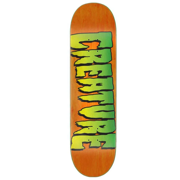 Creature Stump Logo Orange Skateboard Deck - 8.8