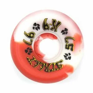 Dogtown K-9 80's Street Wheels 57mm x 97a - Red/White Swirl