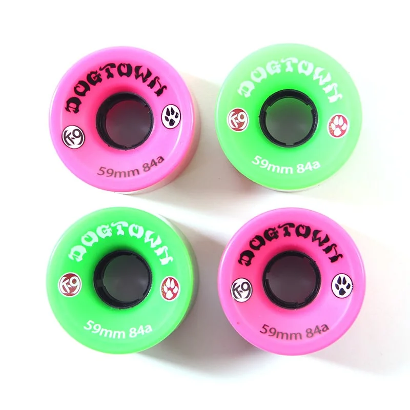 Dogtown K-9 Cruiser Wheels 59mm 84a - Neon Green / Pink