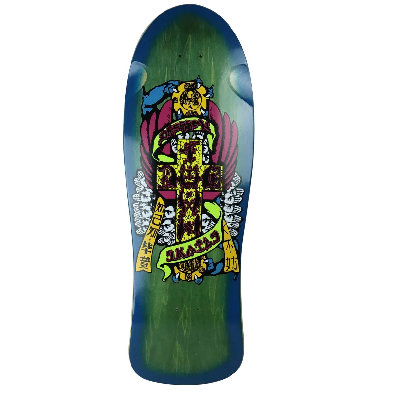 Dogtown Skateboards Eric Dressen Hands Reissue Skateboard Deck Green Stain - 10.125 x 30.325