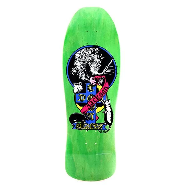 Dogtown Tim Jackson 1980 Reissue Venice Rat Skateboard Deck Lime Stain - 10.25 x 30.5125