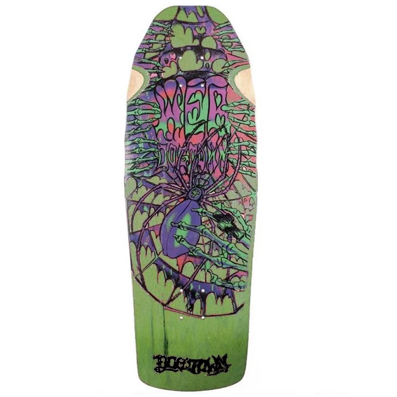 Dogtown Web Reissue Skateboard Deck Green Stain - 10.25 x 30.7