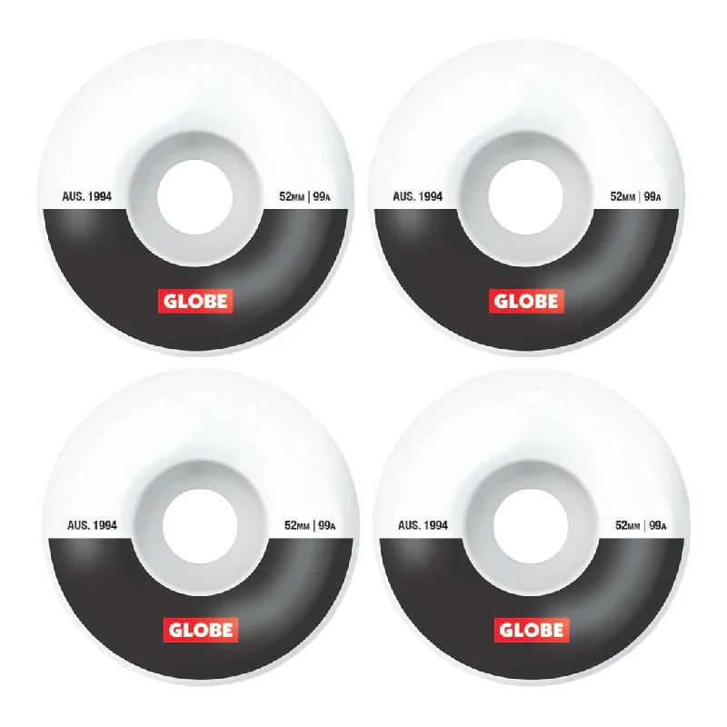 GLOBE G1 STREET WHEELS WHITE/BLACK/BAR 52MM