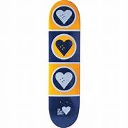 heart supply squad deck - 7.75 blue/yellow