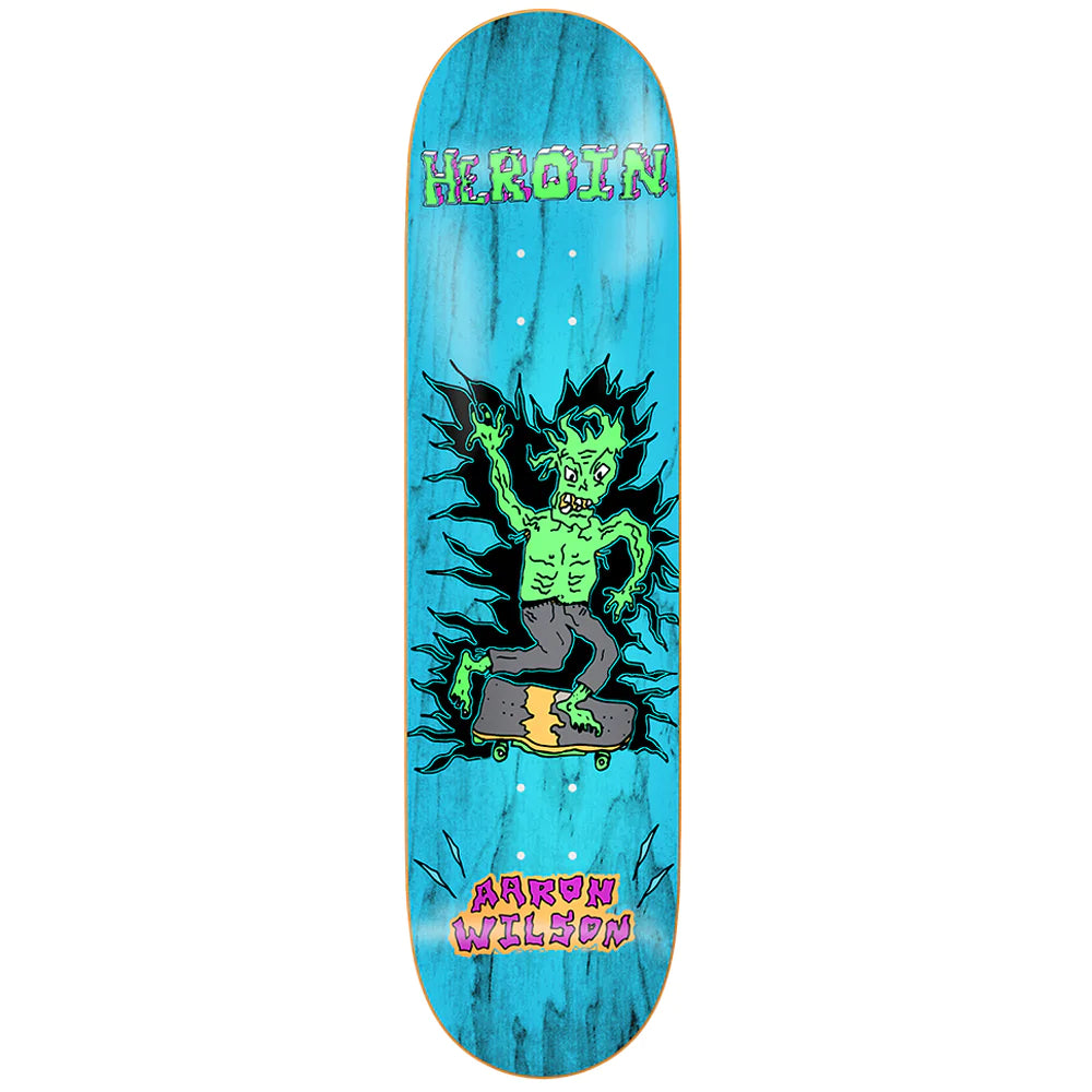 Heroin Skateboards Aaron WIlson Dead Toons Skateboard Deck - 8.5