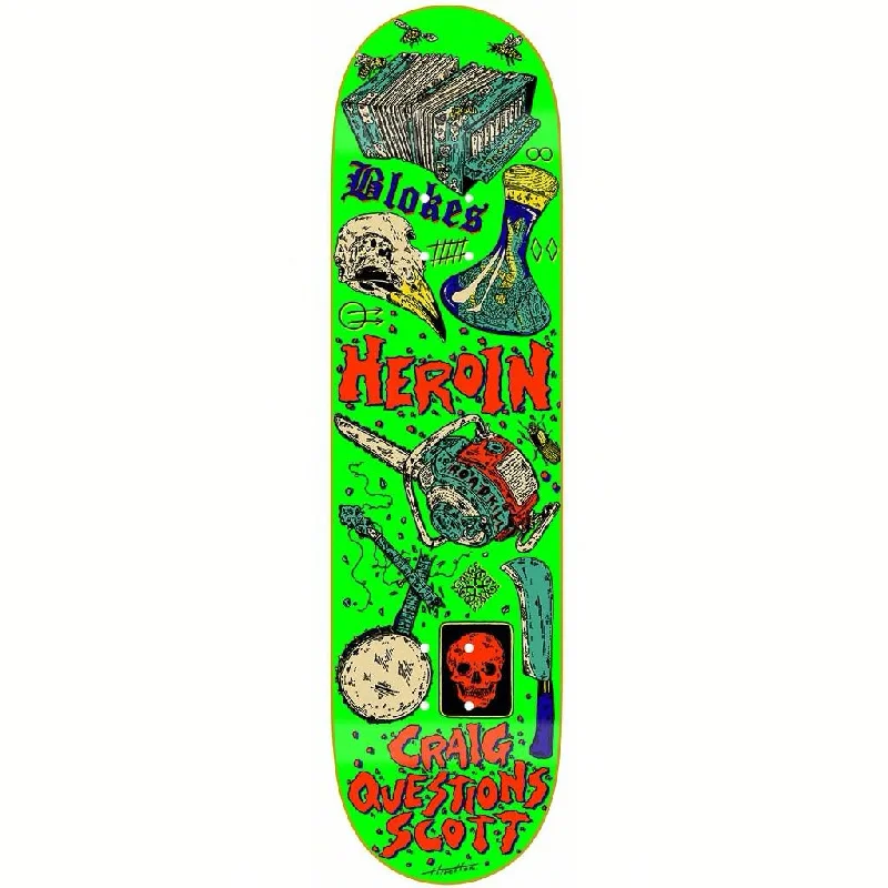 Heroin Skateboards Craig Questions Life Skateboard Deck - 9.00