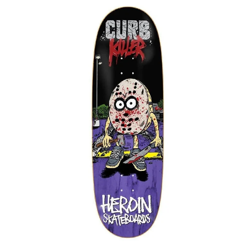 Heroin Skateboards Curb Killer Egg Shape Skateboard Deck - 10.00