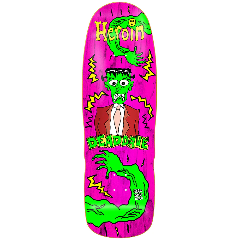 Heroin Skateboards Dead Dave Dead Toons Skateboard Deck - 10.1