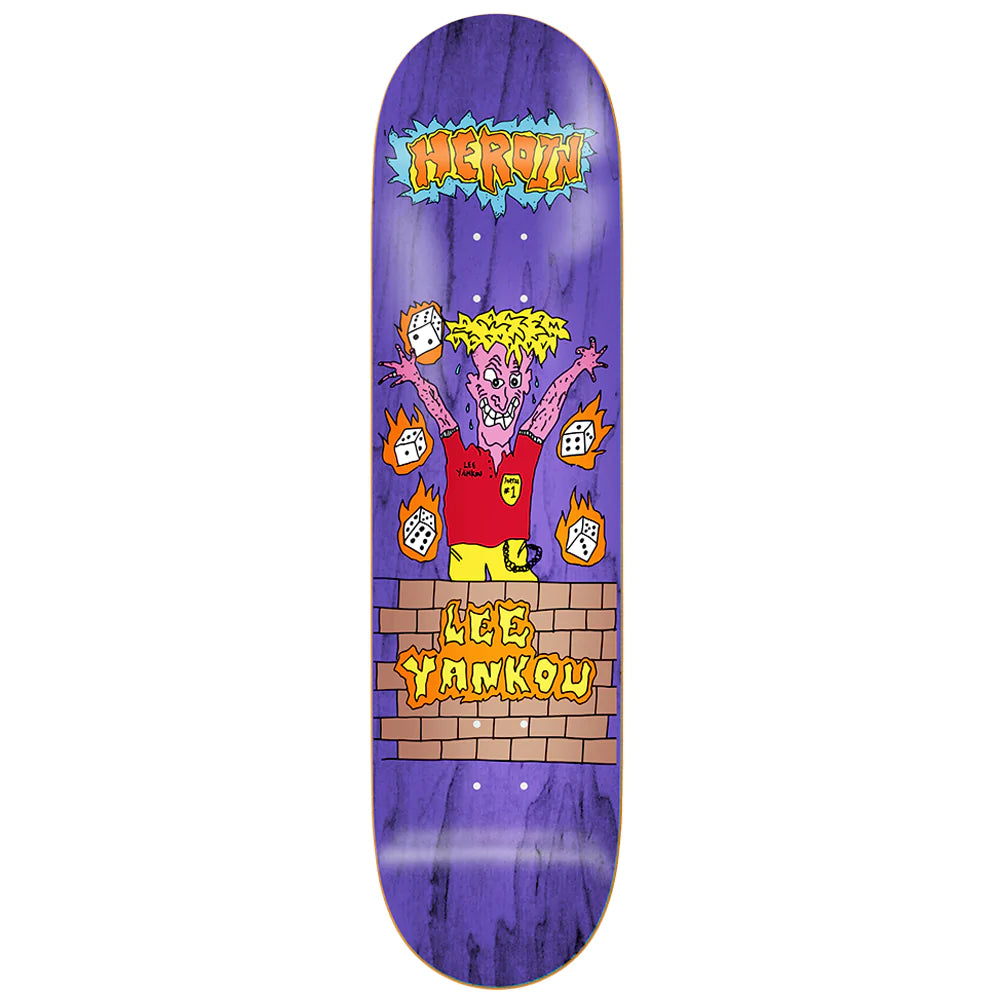 Heroin Skateboards Lee Yankou Dead Toons Skateboard Deck - 8.25