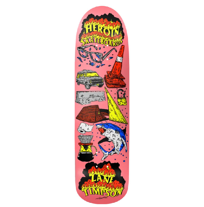 Heroin Skateboards Zane Timpson Life Skateboard Deck - 9.00