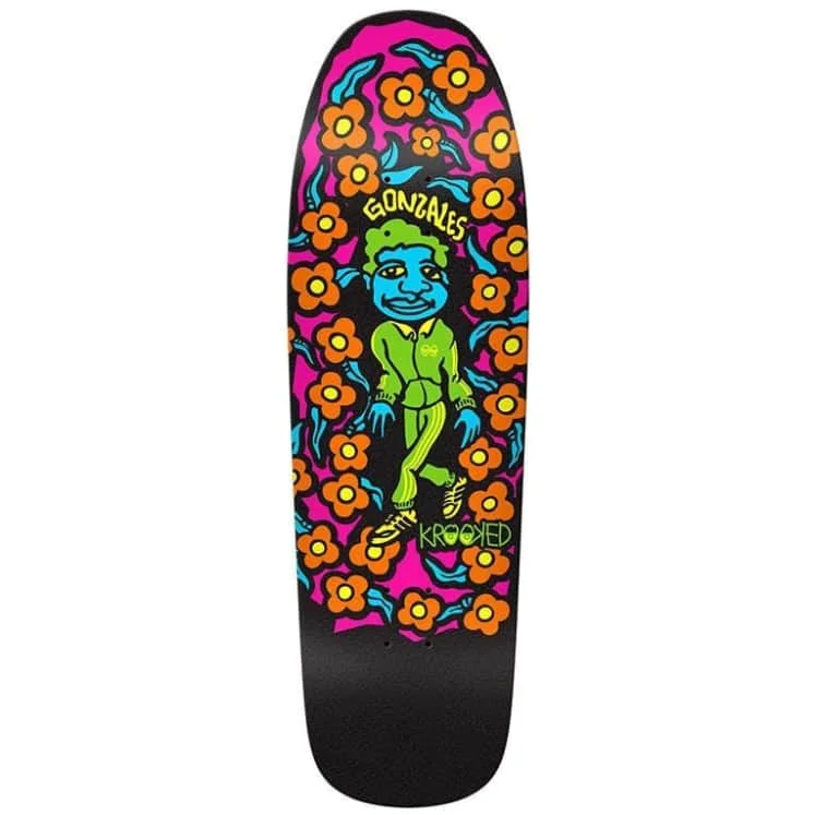 Krooked Mark Gonzalez Sweatpants Blacklight Shaped Skateboard Deck - 9.81