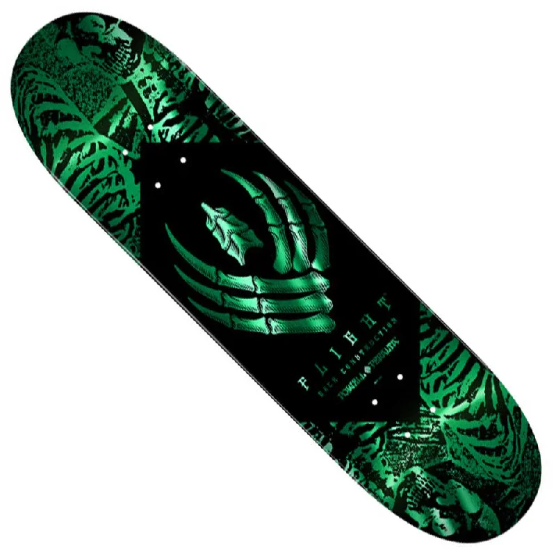 Green Foil Skeleton Flight Deck 8.13x31.4 Powell Peralta