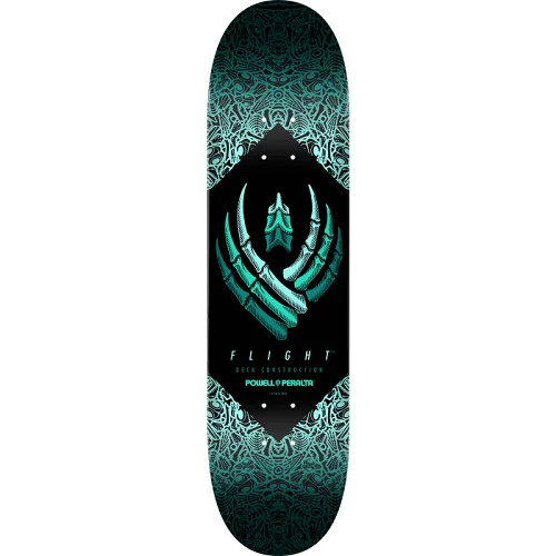 Powell Peralta 8.13 Flight Deck Skeleton Teal Foil Deck