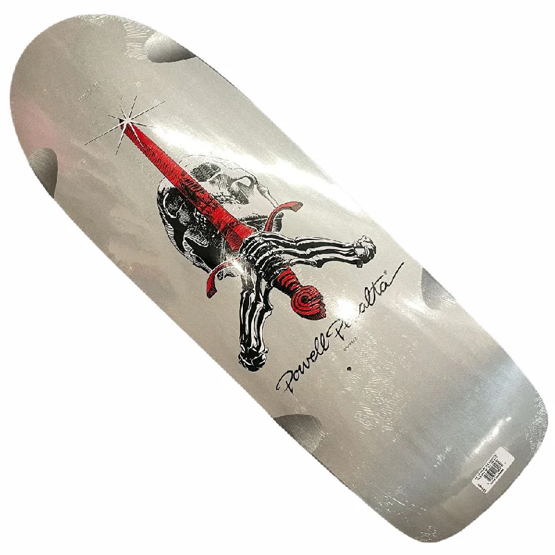 Powell Peralta Deck Ray Rodriguez Sword and Skull Silver 10x29.1