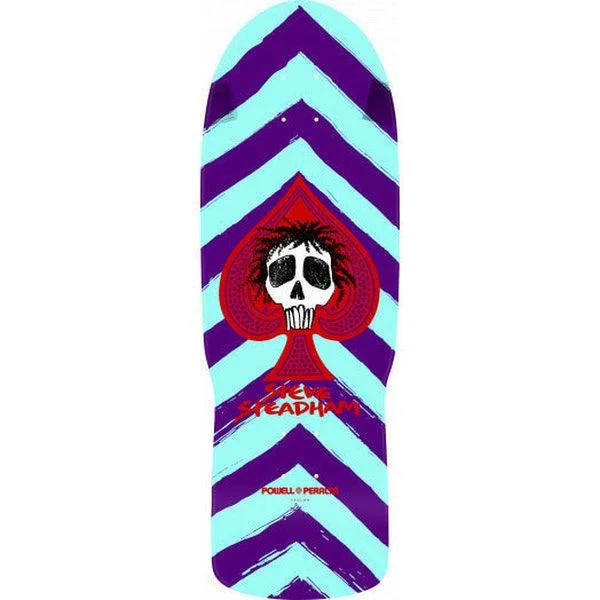 Powell Peralta Steve Steadham Skull & Spade Reissue Deck 10" Purple - Aqua