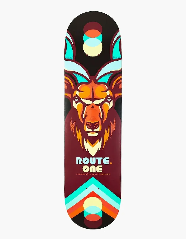 Route One Horned Beasts Skateboard Deck - 8"