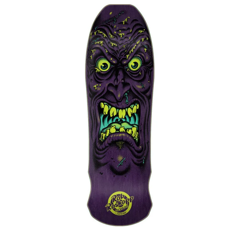 Santa Cruz Skateboards Roskopp Face Reissue Skateboard Deck - 9.5" x 31" - Purple