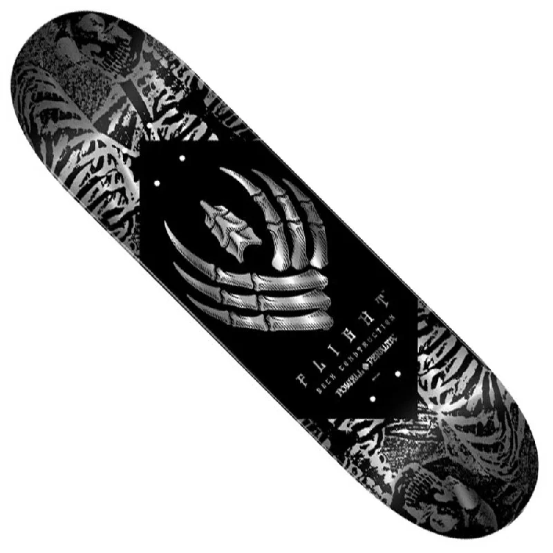 Silver Foil Skeleton Flight Deck 8.25x31.8 Powell Peralta