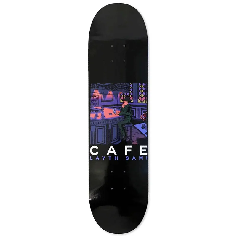 Skateboard Cafe - Layth Sami Barfly Black Skateboard Deck - 8.5