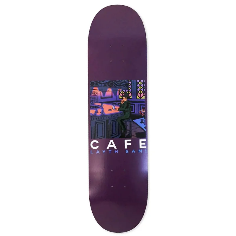 Skateboard Cafe - Layth Sami Barfly Purple Skateboard Deck - 8.25