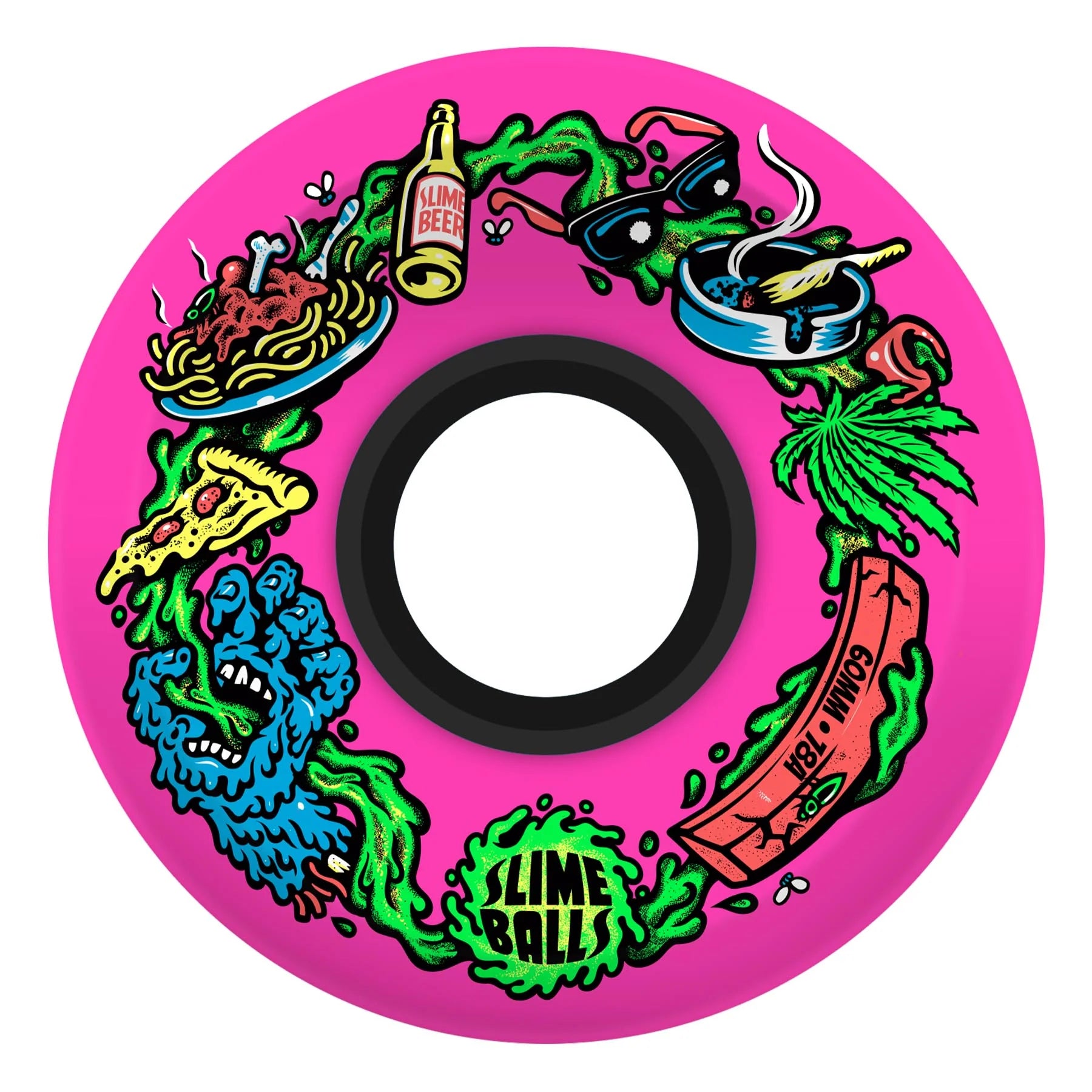 Slime Balls - Scard Balls OG Slime Pink 78a Wheels (60mm)