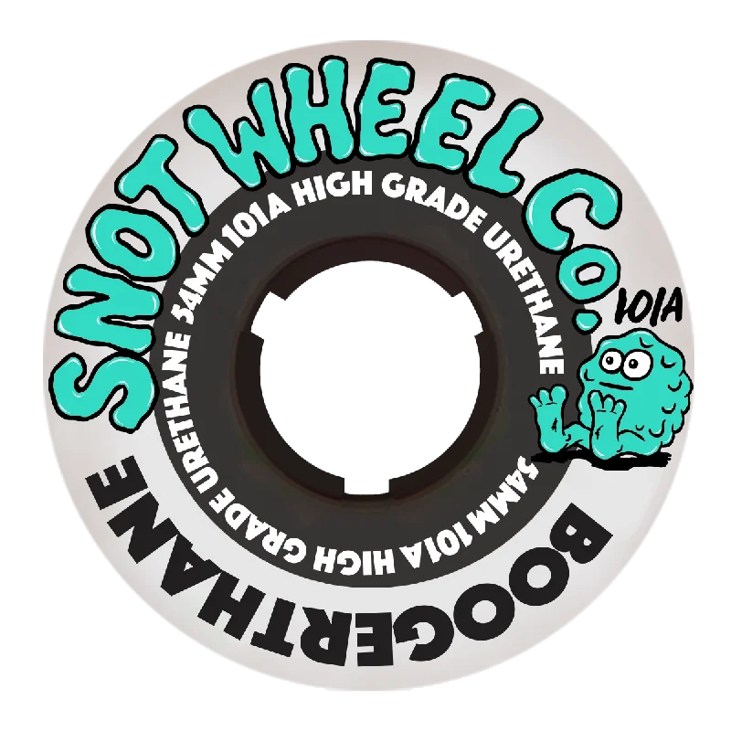 Snot Wheel Co 54mm 101A Team Skateboard Wheels - White/Black Core