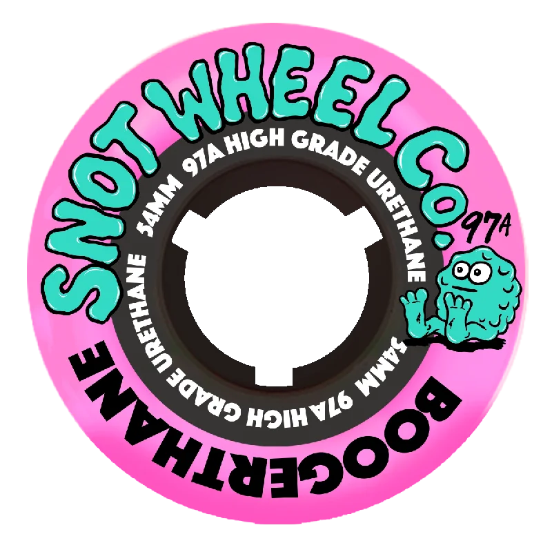 Snot Wheel Co 54mm 97A Team Skateboard Wheels - Pink/Black Core