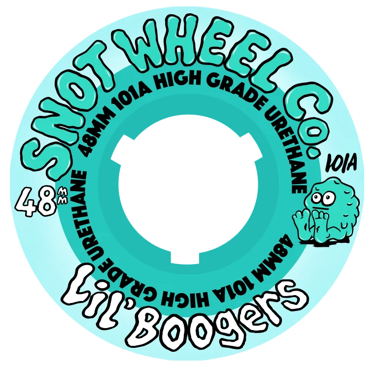 Snot Wheel Co Lil Boogers 48mm 101A Skateboard Wheels - Teal