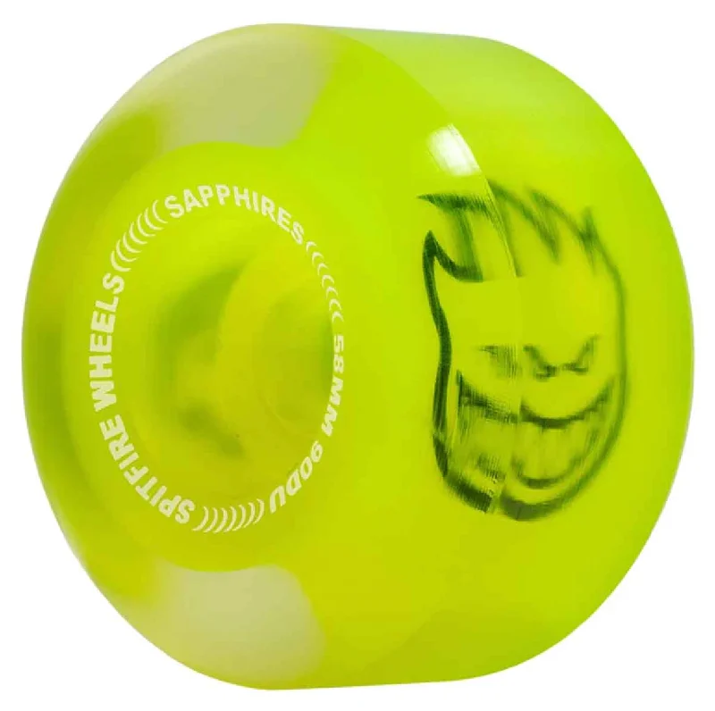 Spitfire - 90D Sapphires Conical Full Clear/Neon Yellow Wheels (58mm)