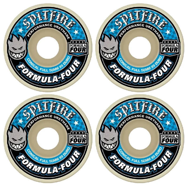 SPITFIRE F4 CONICAL FULL 99D WHEELS BLUE- 56MM