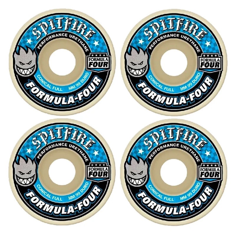 SPITFIRE F4 CONICAL FULL 99D WHEELS BLUE - 53MM