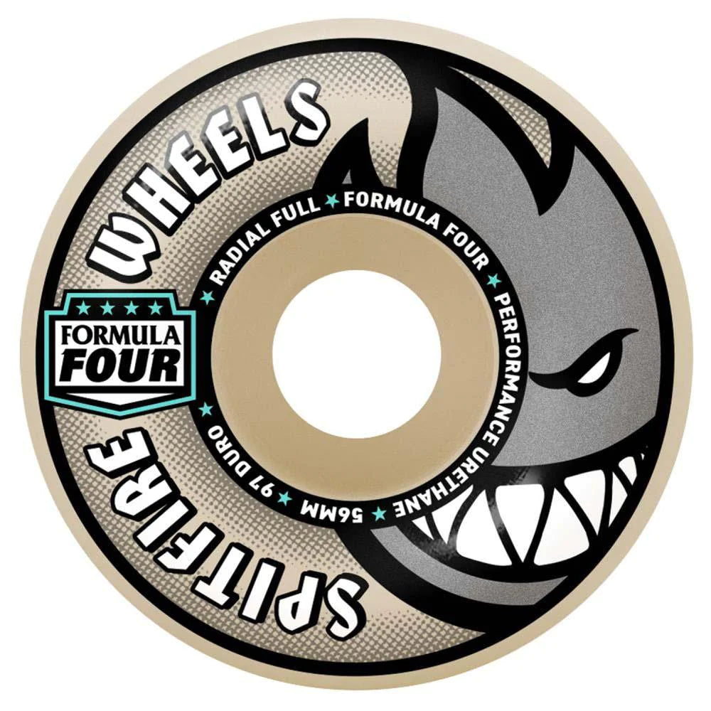 Spitfire Formula Four Radial Full Wheels 97Du white - 56MM