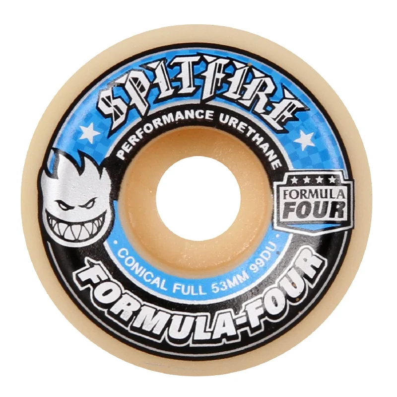 Spitfire Formula Four Skateboard Wheels Conical Full 99Du Natural 53mm