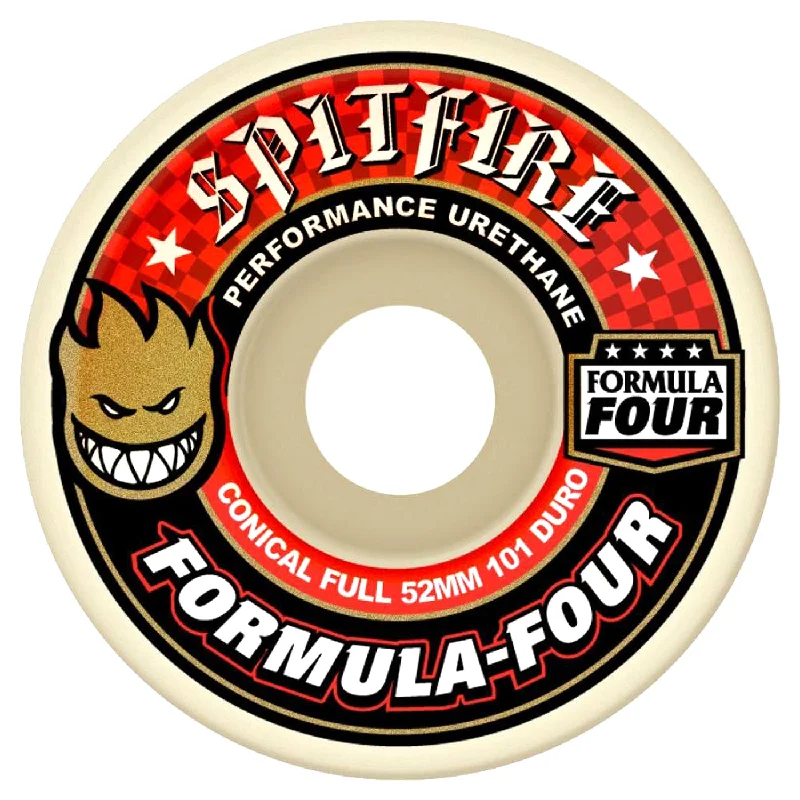 Spitfire Wheels Formula Four Conical Full Skateboard Wheels - Red