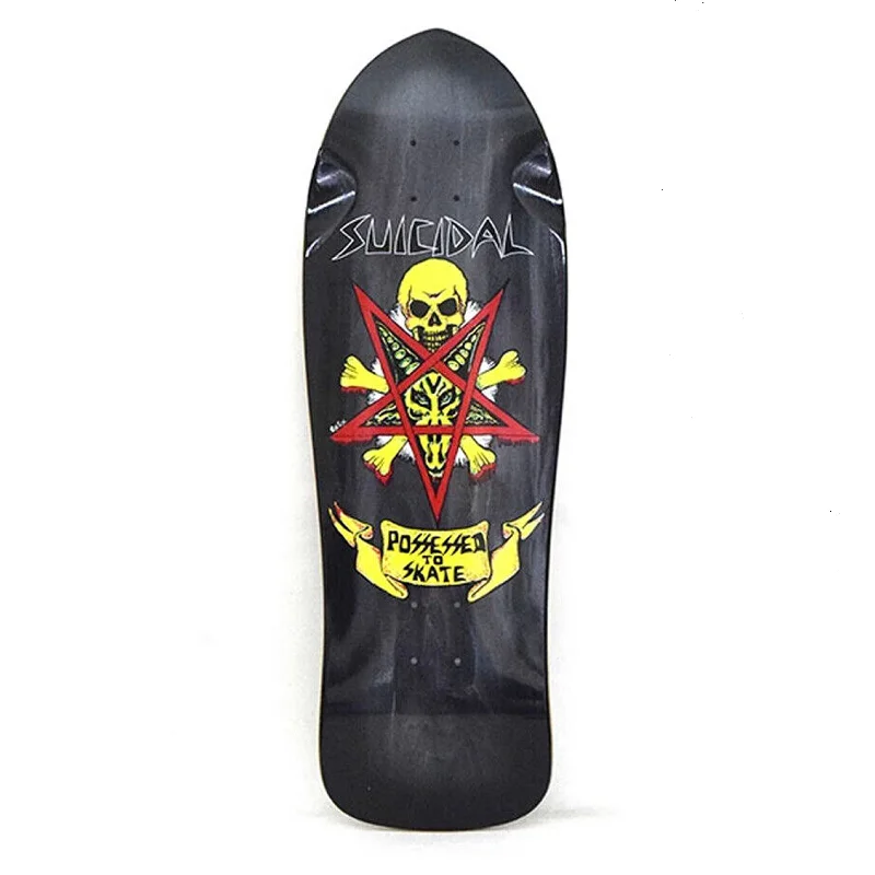 Suicidal Skates Possessed To Skate Reissue Skateboard Deck Black/Black Fade - 10.125 x 30.825