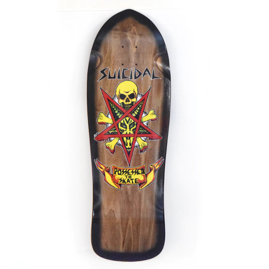 Suicidal Skates Possessed To Skate Skateboard Deck Brown/Black Fade - 10.125 x 30.825