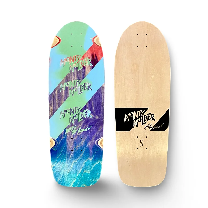 WAFFLE EVENT TICKET: Monty Nolder Stripe Deck 10”x30” HAND-PAINTED & AUTOGRAPHED (1 of 1)