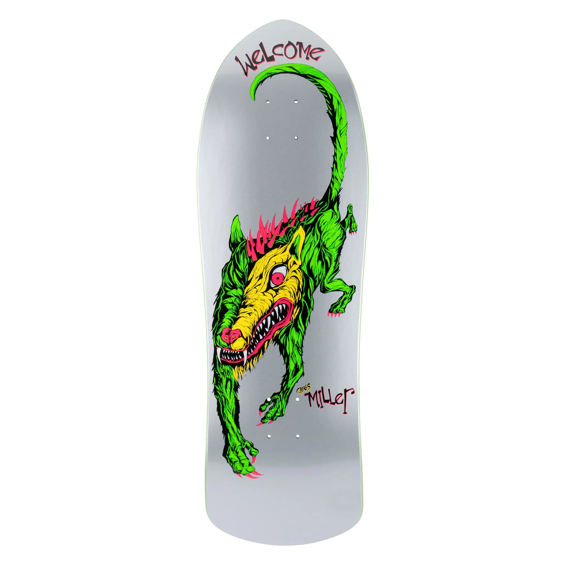 Welcome - Miller Beast on Crossbone Metallic Silver 10" Deck