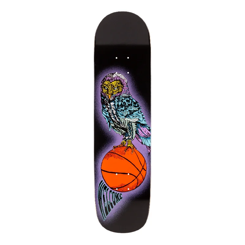 Welcome Skateboards Hooter Shooter on Bunyip Mid Skateboard Deck (Black) - 8.25